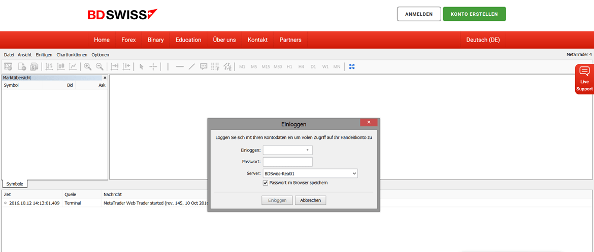 Die Forex-Plattform von BDSwiss