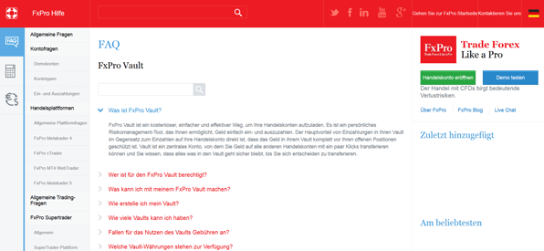 Fragen und Antworten zum FxPro Vault