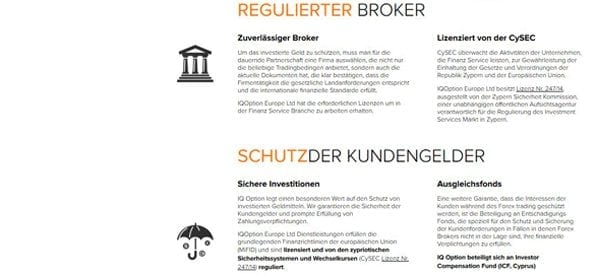 Regulierter Broker sorgt für Sicherheit