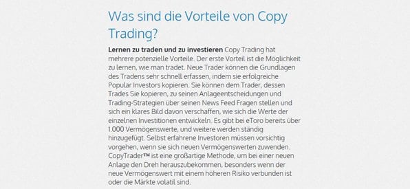 Forex Copy Trading hält viele Vorteile bereit