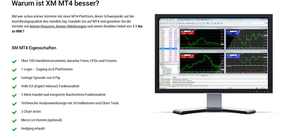 Der MetaTrader 4 bei XM.com