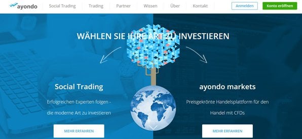 Die ayondo Homepage im Blick