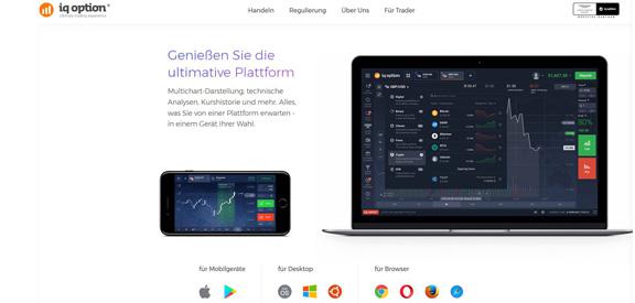 Handelsplattformen bei IQ Option