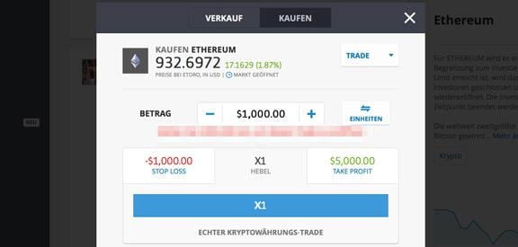 eToro Ethereum Trading