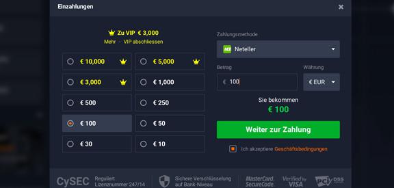  iq option Neteller Einzahlung