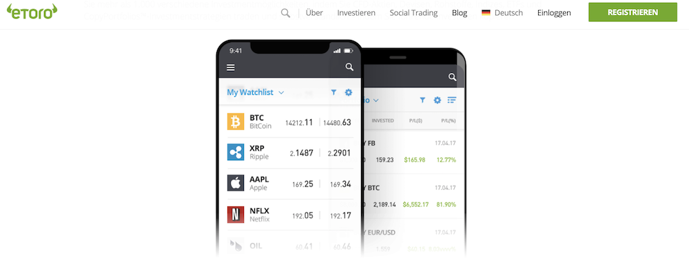 eToro Aktien App