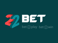 Das 22Bet Logo im Format 200x150