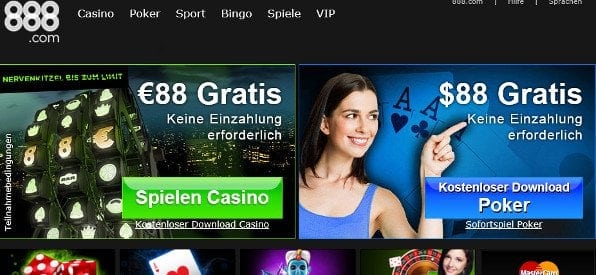 Willkommensbonus des 888 Casino auf de.888.com