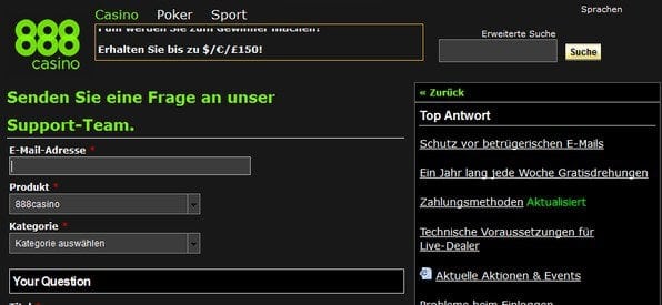 888 Casino Support
