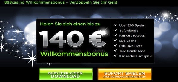 Der 888 Casino-Bonus rangiert im oberen Mittelfeld.
