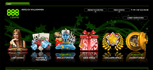 Buntes und vielseitiges Spielangebot im 888 Casino