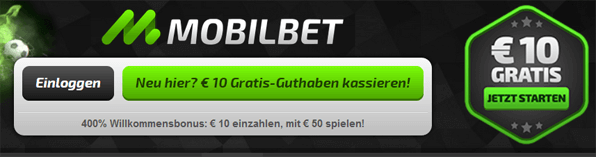 Bei mobilbet gibt es 10 Euro einzahlungsfreies Startguthaben