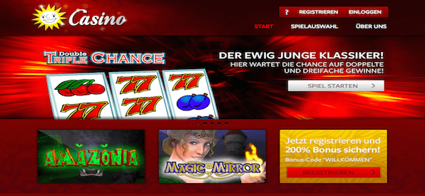 Startseite des Merkur Spielcasinos