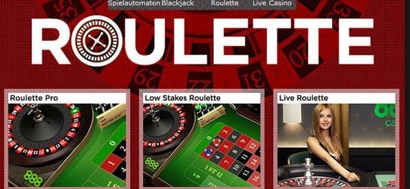 888 Casino mit Live-Roulette.