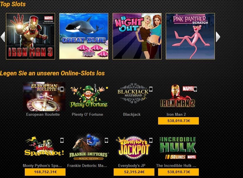 Über 100.000 Euro Gewinne bei Slots