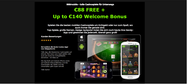 Die Mobile App von 888Casino