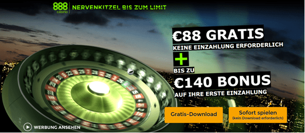 Der Willkommensbonus von 888 Casino