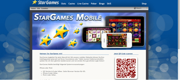 Die Mobile App von StarGames