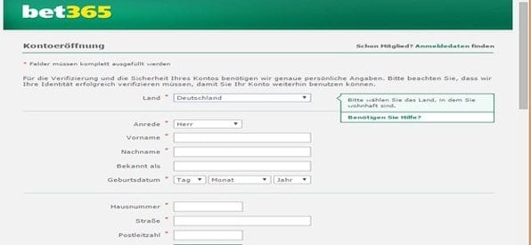 Schnell und einfach Anmelden – bei bet365.