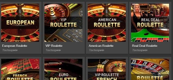 Das Roulette-Tisch-Angebot auf betvictor.com