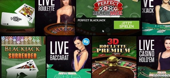 Auswahl an Blackjack-Spielen für den Ladbrokes Blackjack Rollover