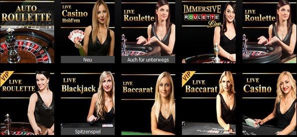 Das Live_Casino bietet echte Casino-Atmosphäre.