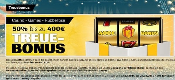 Interwetten denkt auch an seine Bestandskunden.
