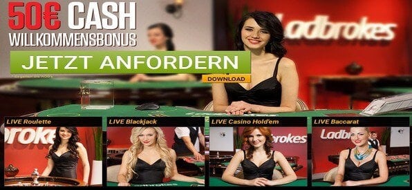 Das Ladbrokes Live_Casino bietet spannende Casino-Atmosphäre.