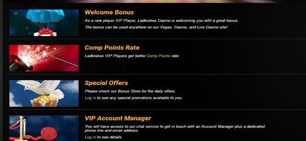 Auch Bestandskunden können an Ladbrokes Casino Promotion-Aktionen teilnehmen.
