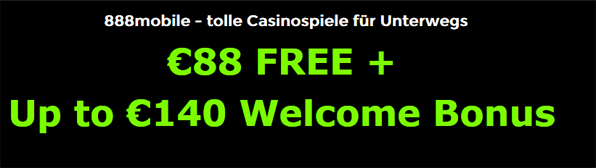 Testsieger im mobilen Casino Boni ohne Einzahlung: 888Casino