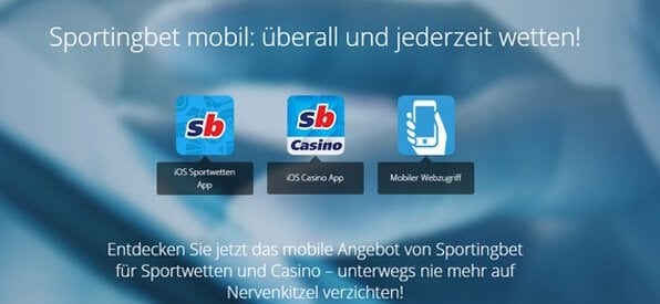 Sportingbet ist auch mobil immer dabei.