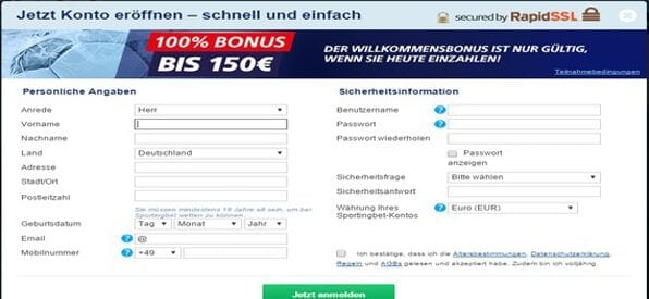 Sportingbet Casino - schnelle Anmeldung garantiert.
