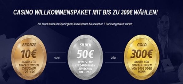 Der Sportingbet Casino Bonus ist gestaffelt.