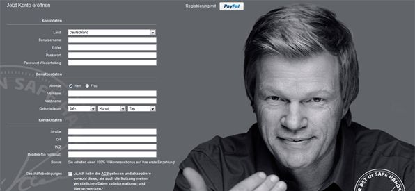 Mit Oliver Kahn zum neuen Tipico Konto