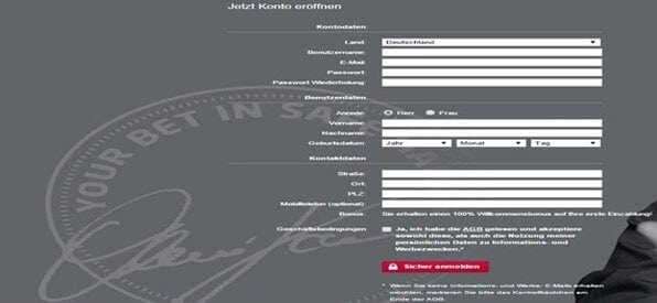 Die Anmeldung bei Tipico ist einfach gestaltet.