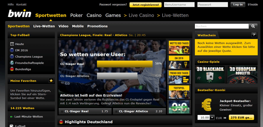 bwin Startguthaben
