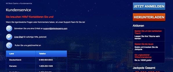 All_Slots_Casino_Kundensupport