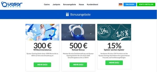 Quasar Casino Bonus