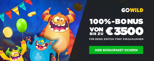 GoWild Casino Bonus 100% bis zu 3.500€