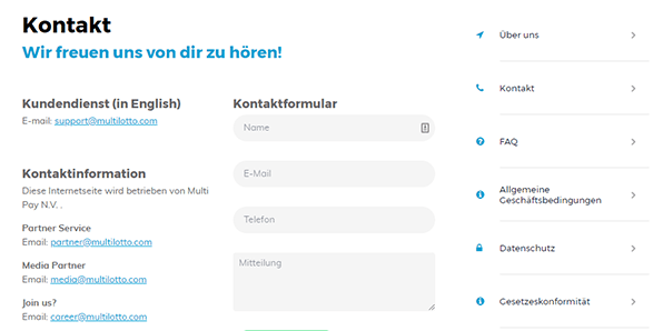 Multilotto Casino Kundensupport