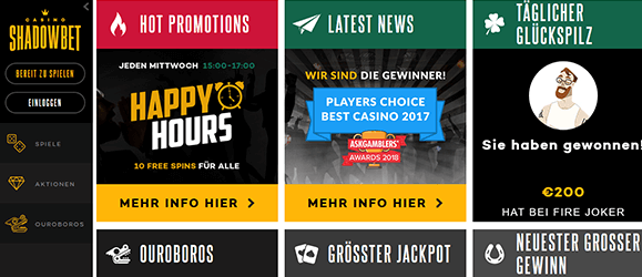 Shadowbet Casino Aktionen