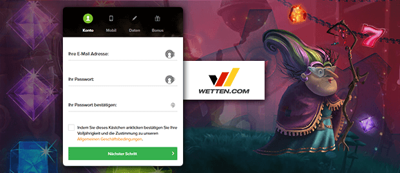 wetten.com Casino Registrierung