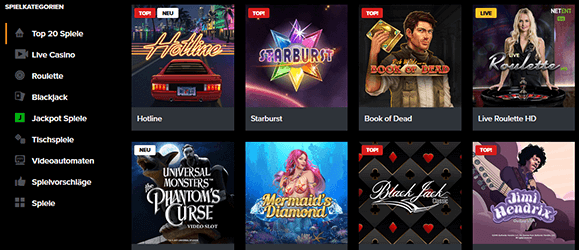 wetten.com Casino Spiele