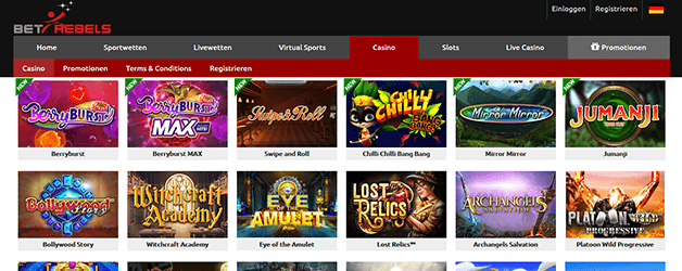 BetRebels Casino Spiele