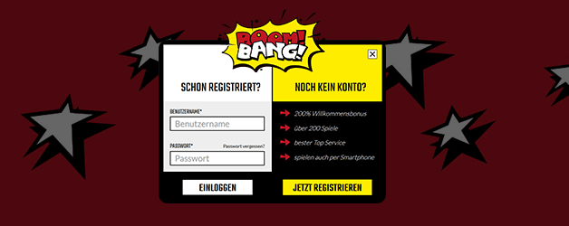 Boom Bang Casino Registrierung