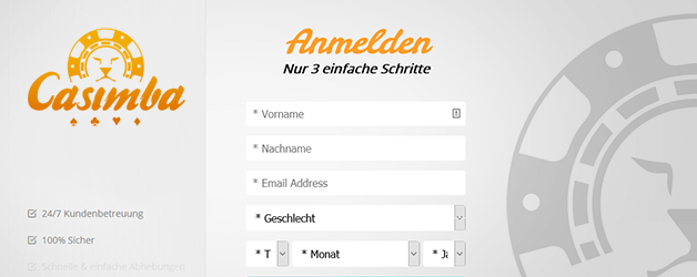 Casimba Casino Registrierung