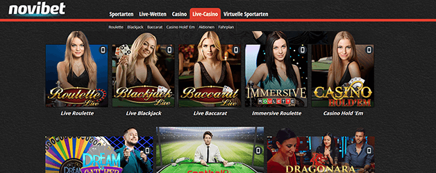 Novibet Casino Live Spiele