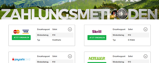 SCasino Zahlungsmethoden