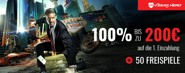 Vegas Hero Casino Bonus 1. Einzahlung