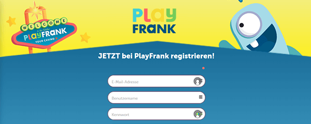 PlayFrank Casino Registrierung